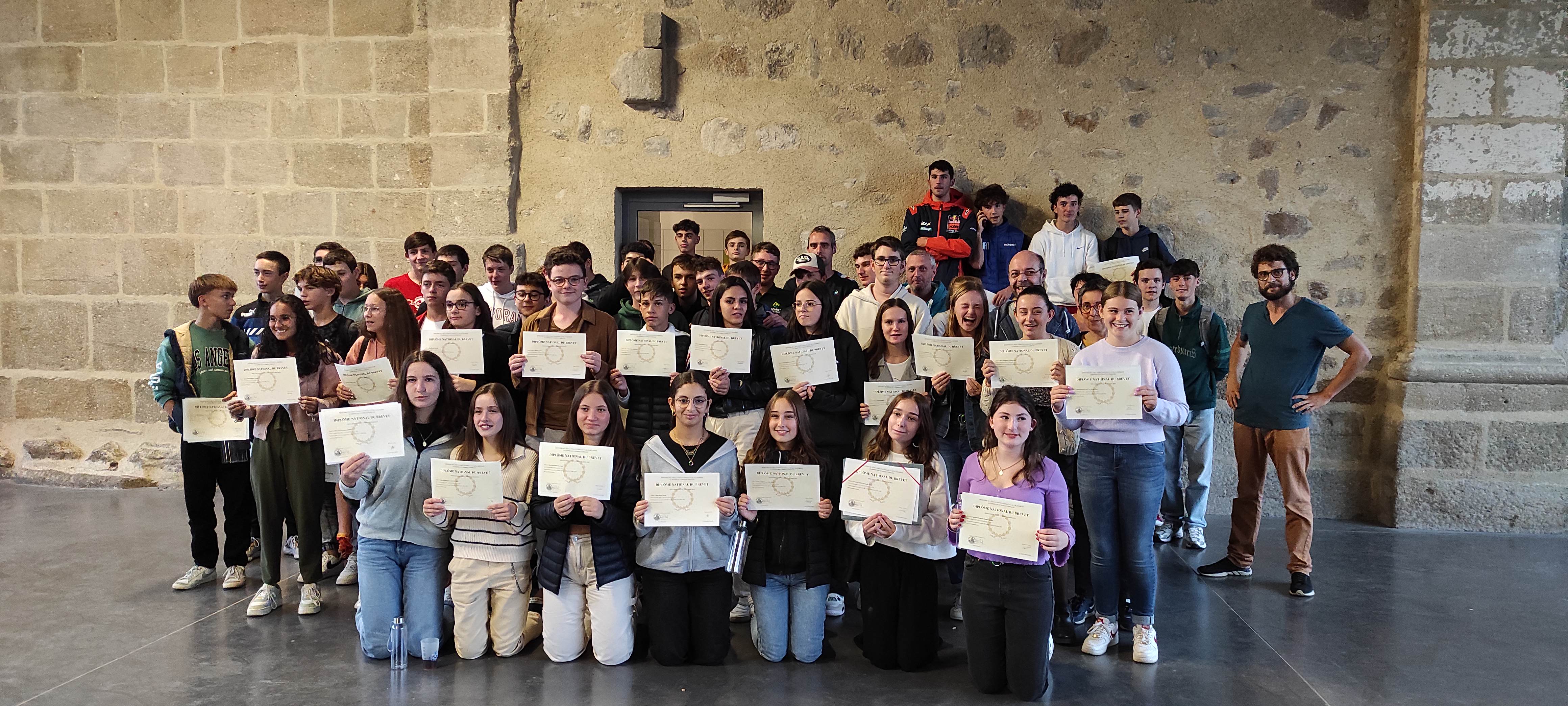Remise des diplômes au collège La Chartreuse !